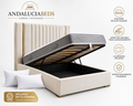 Pack Completo de Cama tapizada linear  + Canapé Abatible y Colchón.