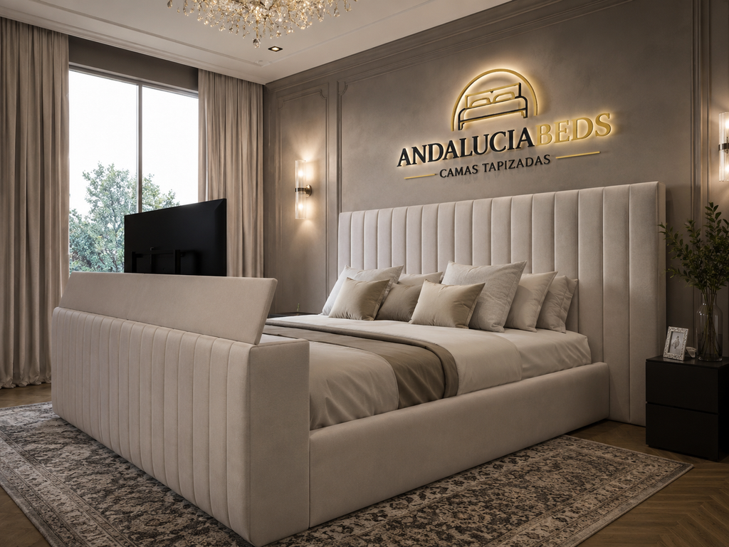 Cama completa  Diseño TV FLEX LARGE  BED LUXURY 2026 trend ⭐️⭐️ APERTURA AUTOMÁTICA TV SALIDA