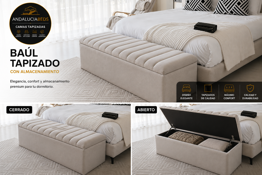 ⭐️⭐️Banco Baúl Luxury con almacenamiento